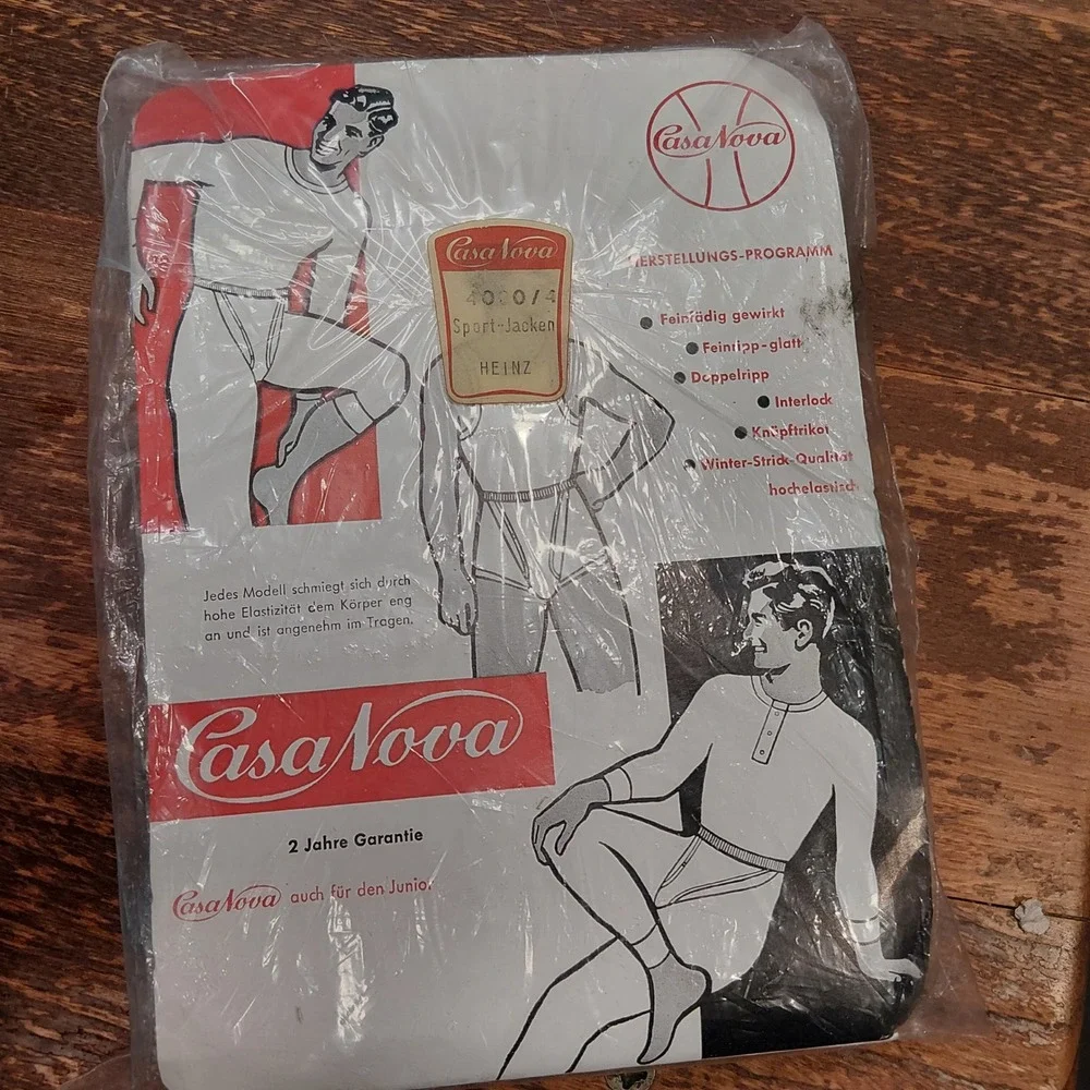 NOS VTG 60s - 70s Casa Nova Tank Top Undershirt Lot of 2 -Size 4 -Small Germany